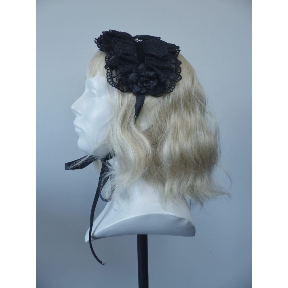 Battycat - Cross Velvet Tiara - Schwarz